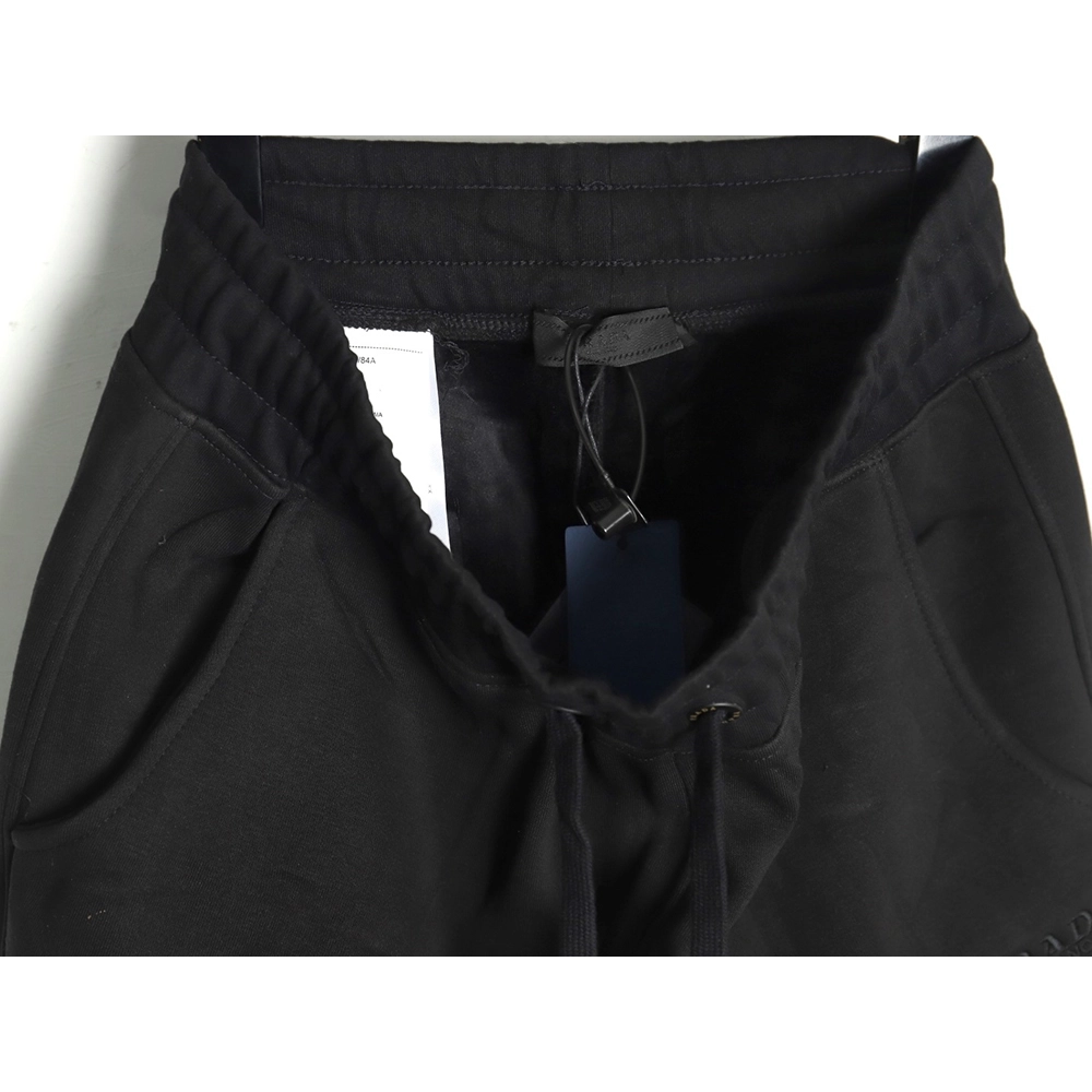 Prada obscure embroidered logo thickened fleece sweatpants,Prada Sweatpants,CASUAL PANTS,Buy cheap clothing haul France