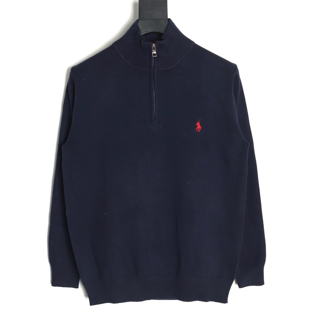 Ralph Lauren classic warhorse logo embroidery halfzip knitted sweater,Ralph Lauren Sweatshirt,Sweatshirt,Buy cheap clothing haul