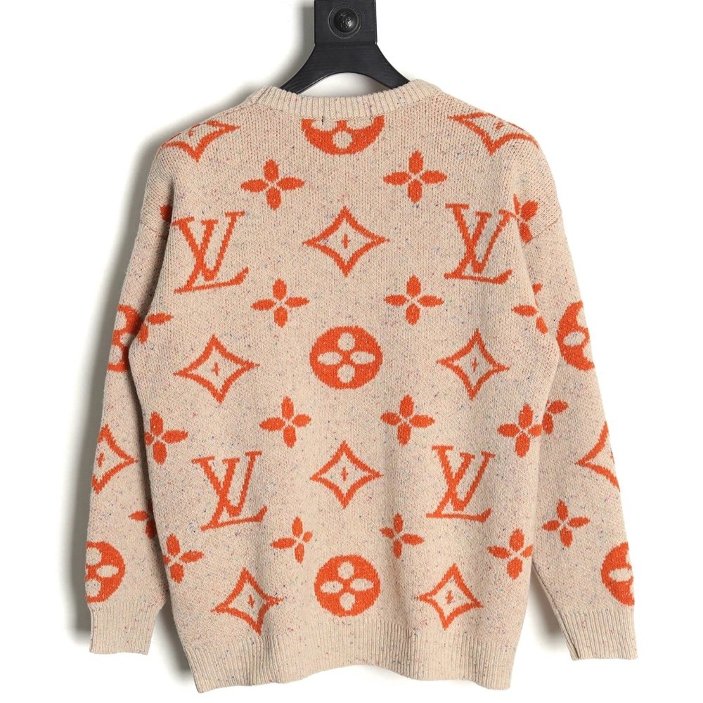 Louis Vuitton all over logo jacquard crewneck sweater,Louis Vuitton Sweatshirt,Sweatshirt,Buy cheap clothing haul France