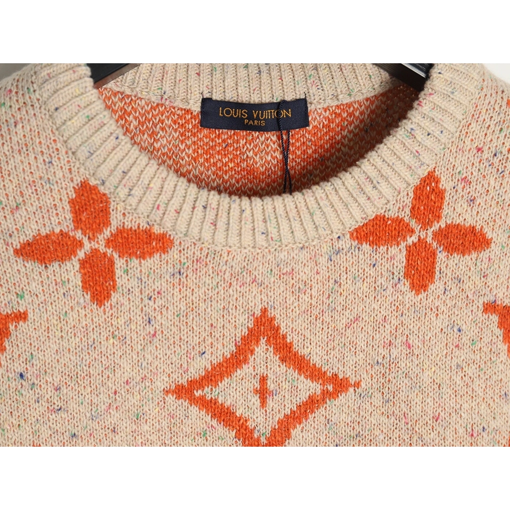 Louis Vuitton all over logo jacquard crewneck sweater,Louis Vuitton Sweatshirt,Sweatshirt,Buy cheap clothing haul France