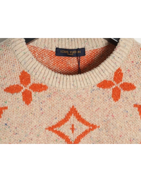 Louis Vuitton all over logo jacquard crewneck sweater,Louis Vuitton Sweatshirt,Sweatshirt,Buy cheap clothing haul France