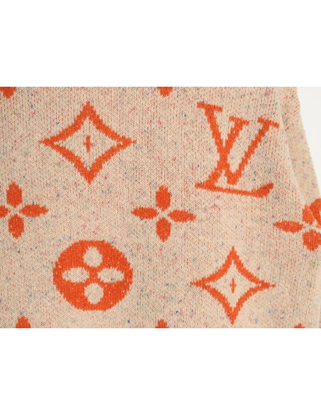 Louis Vuitton all over logo jacquard crewneck sweater,Louis Vuitton Sweatshirt,Sweatshirt,Buy cheap clothing haul France