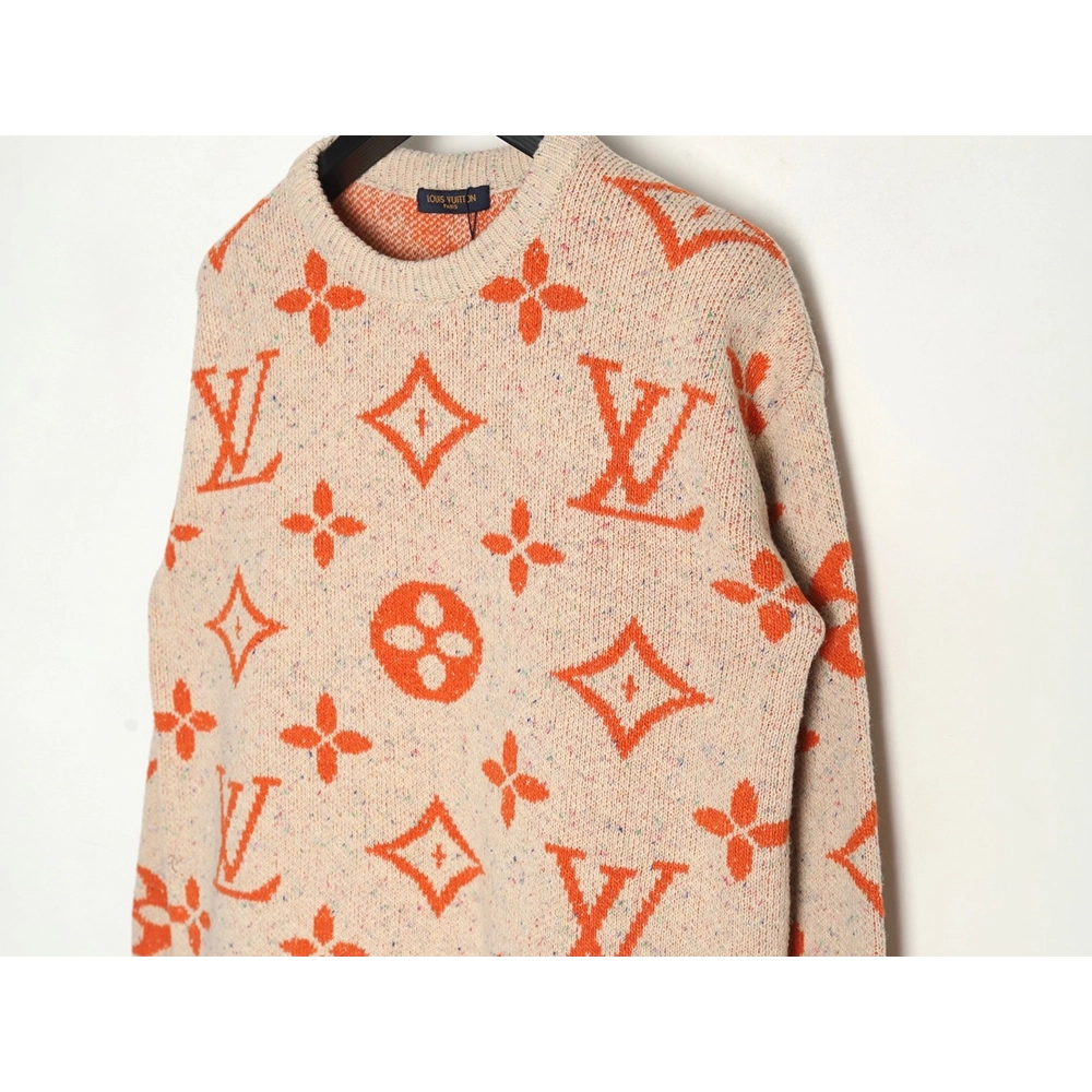 Louis Vuitton all over logo jacquard crewneck sweater,Louis Vuitton Sweatshirt,Sweatshirt,Buy cheap clothing haul France