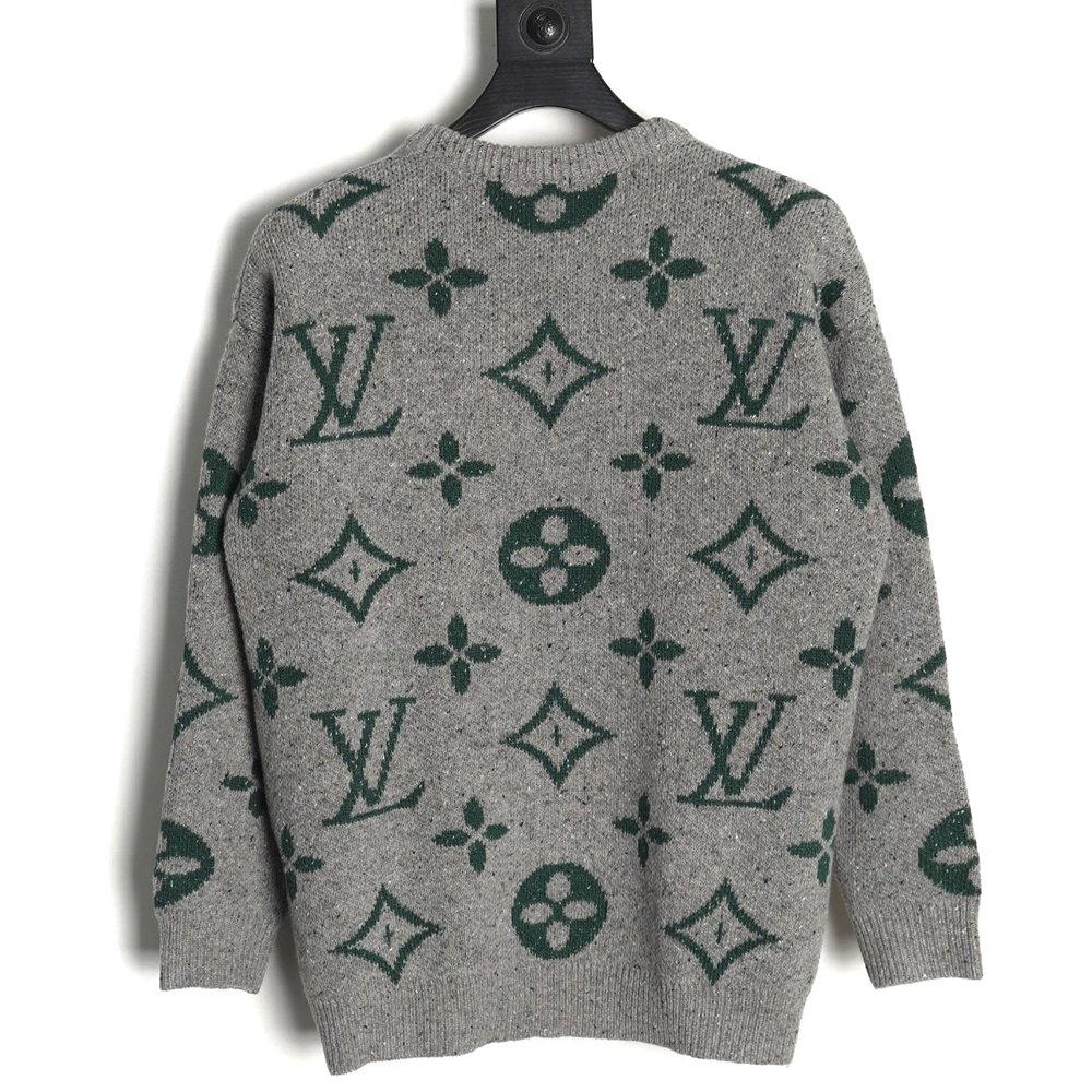 Louis Vuitton all over logo jacquard crewneck sweater,Louis Vuitton Sweatshirt,Sweatshirt,Buy cheap clothing haul France