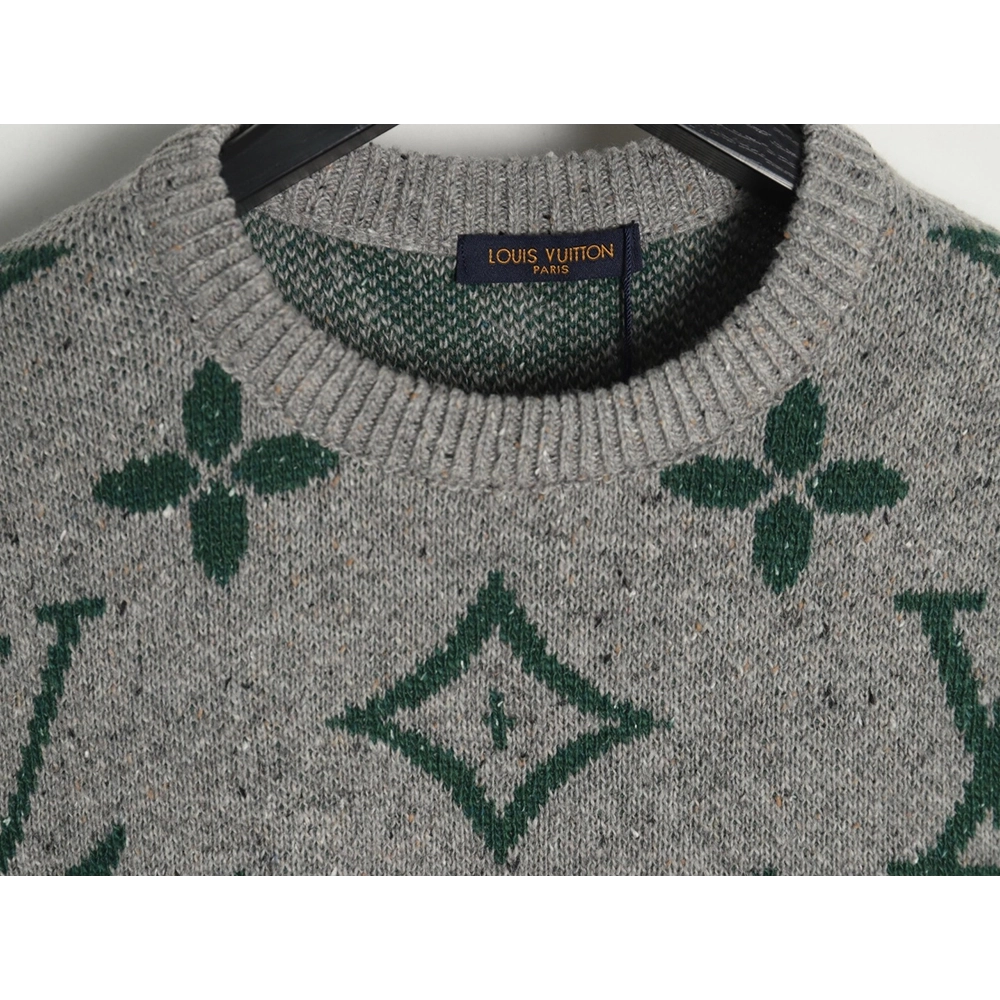 Louis Vuitton all over logo jacquard crewneck sweater,Louis Vuitton Sweatshirt,Sweatshirt,Buy cheap clothing haul France