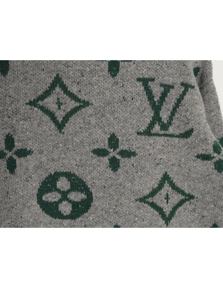 Louis Vuitton all over logo jacquard crewneck sweater,Louis Vuitton Sweatshirt,Sweatshirt,Buy cheap clothing haul France