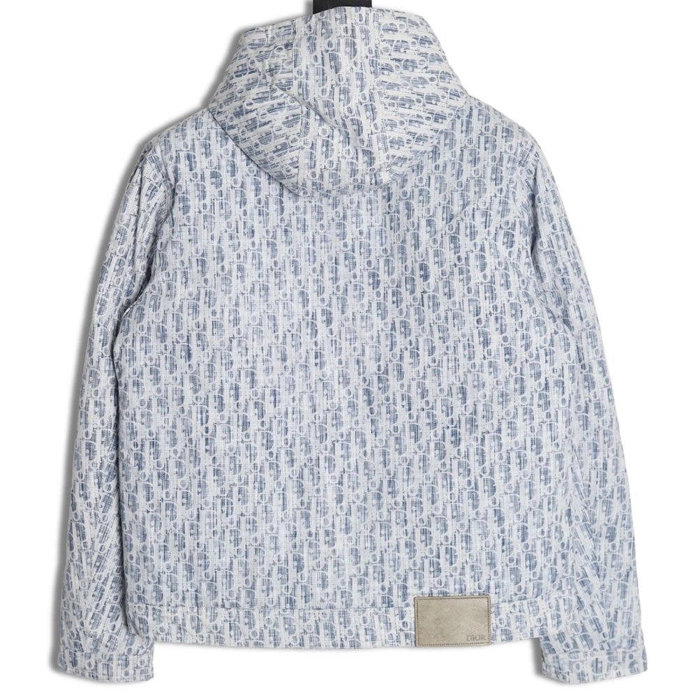 Dior all over print distressed jacquard LOGO hooded down jacket,Dior Jacket,Jacket,Buy cheap clothing haul France