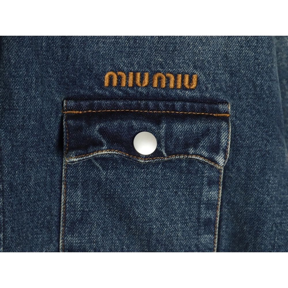 Miu Miu corduroy collar down denim jacket,Miu Miu Jacket,Jacket,Buy cheap clothing haul France