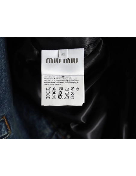 Miu Miu corduroy collar down denim jacket,Miu Miu Jacket,Jacket,Buy cheap clothing haul France