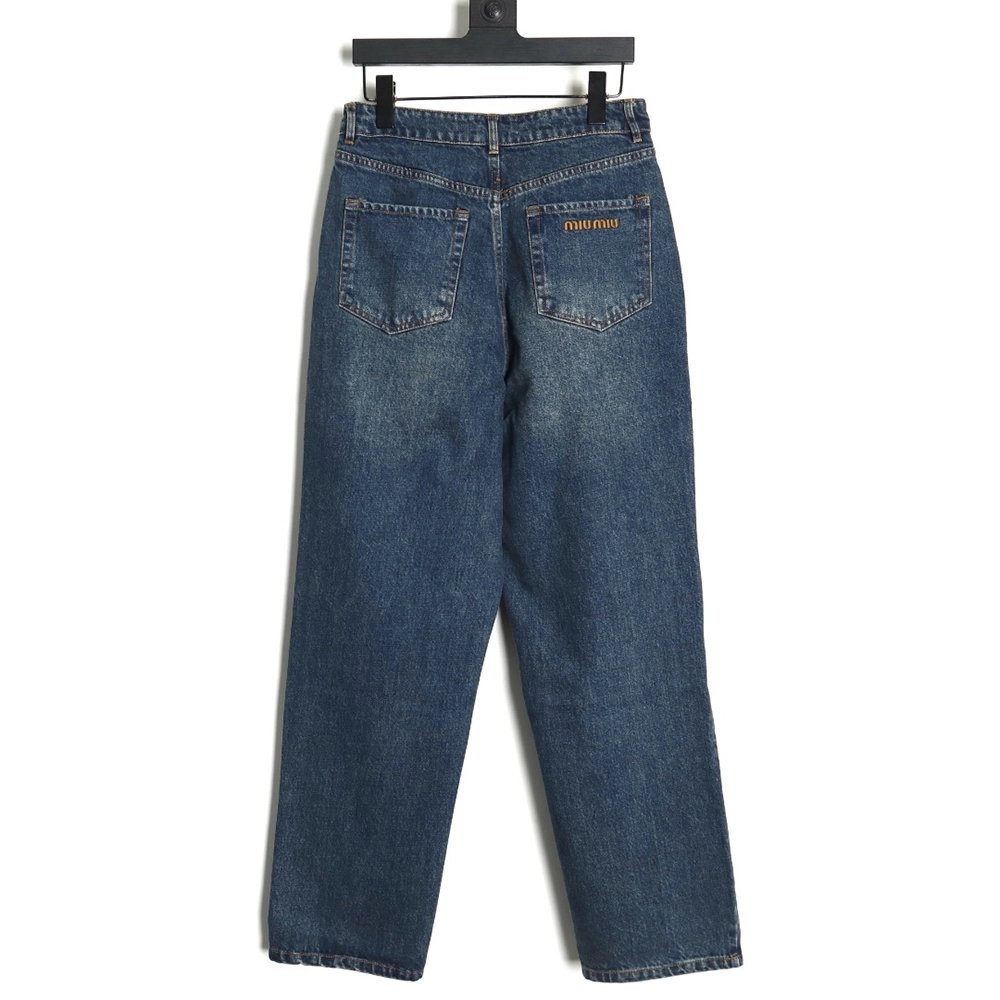 Miu Miu back pocket embroidered logo jeans,Miu Miu Jacket,Jacket,Buy cheap clothing haul France