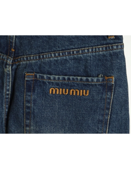 Miu Miu back pocket embroidered logo jeans,Miu Miu Jacket,Jacket,Buy cheap clothing haul France