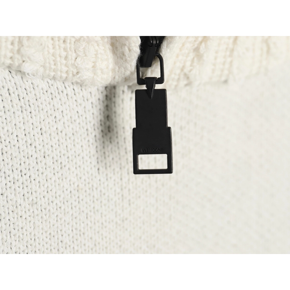 We11 Done Square LOGO Half Zip Turtleneck Sweater,We11done Sweatshirt,Sweatshirt,Buy cheap clothing haul France