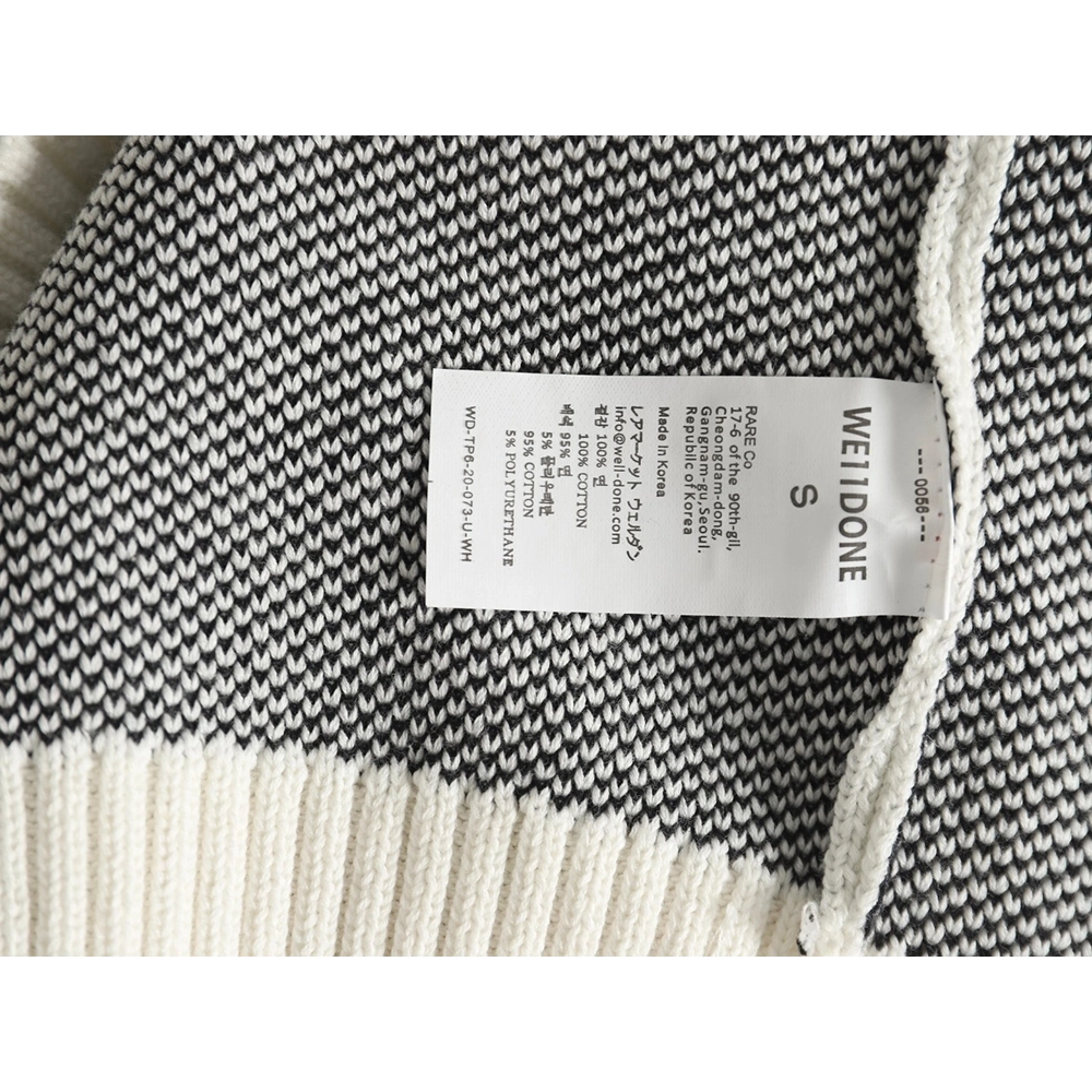 We11 Done Square LOGO Half Zip Turtleneck Sweater,We11done Sweatshirt,Sweatshirt,Buy cheap clothing haul France