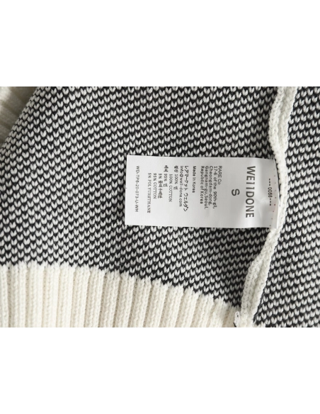 We11 Done Square LOGO Half Zip Turtleneck Sweater,We11done Sweatshirt,Sweatshirt,Buy cheap clothing haul France