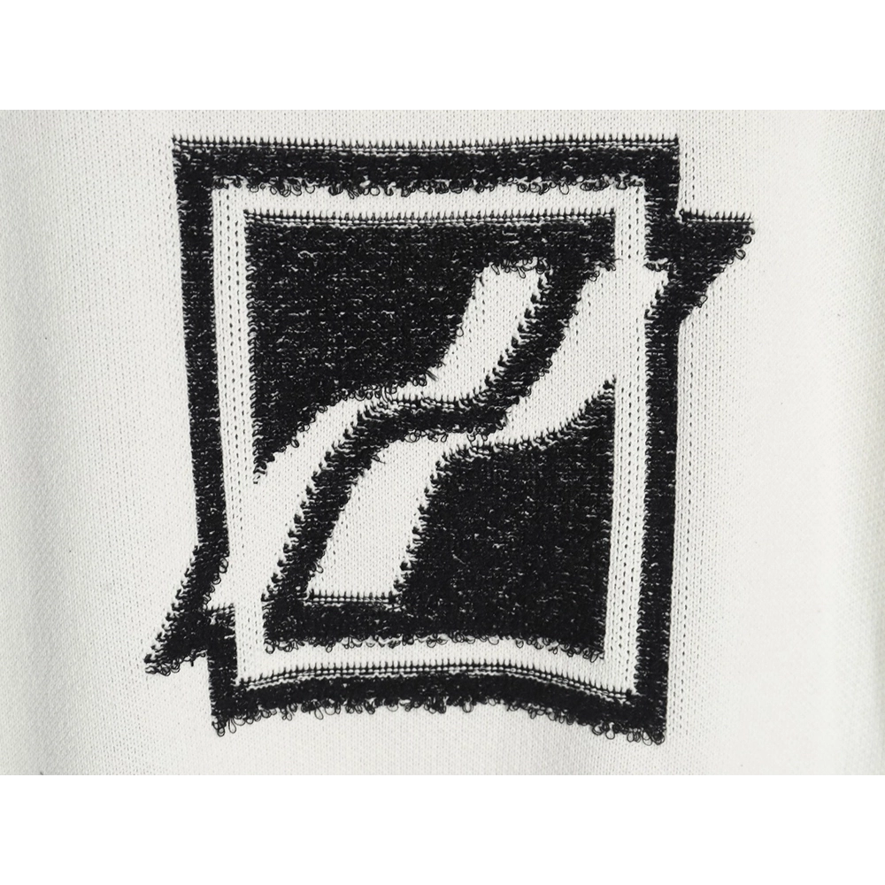 We11 Done Square LOGO Half Zip Turtleneck Sweater,We11done Sweatshirt,Sweatshirt,Buy cheap clothing haul France