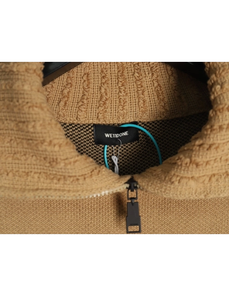 We11 Done Square LOGO Half Zip Turtleneck Sweater,We11done Sweatshirt,Sweatshirt,Buy cheap clothing haul France