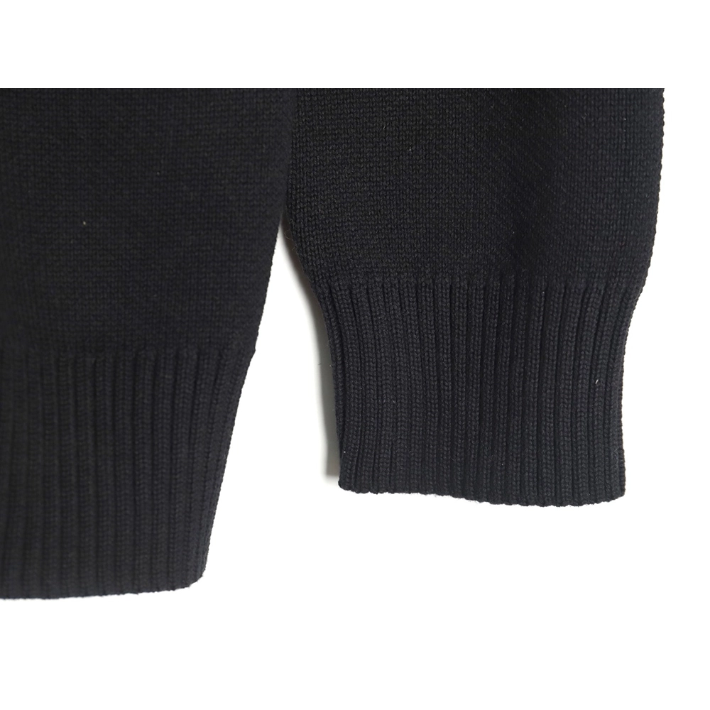 We11 Done Square LOGO Half Zip Turtleneck Sweater,We11done Sweatshirt,Sweatshirt,Buy cheap clothing haul France