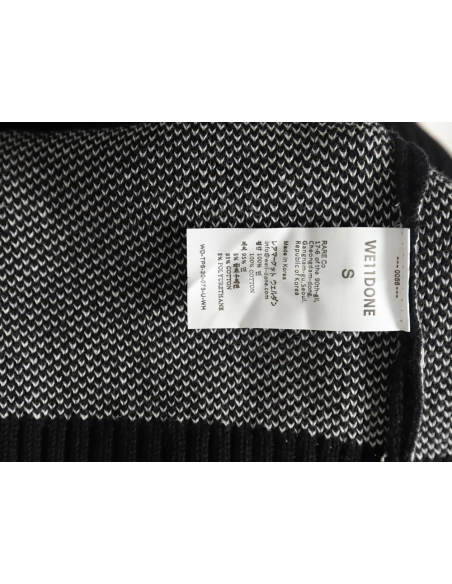 We11 Done Square LOGO Half Zip Turtleneck Sweater,We11done Sweatshirt,Sweatshirt,Buy cheap clothing haul France