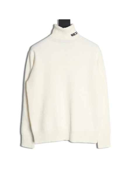 We11 Done simple LOGO letter jacquard turtleneck base sweater,We11done Sweatshirt,Sweatshirt,Buy cheap clothing haul France