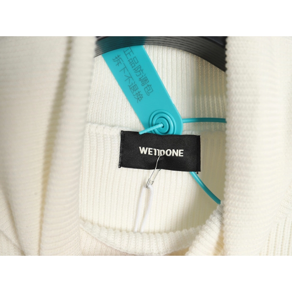 We11 Done simple LOGO letter jacquard turtleneck base sweater,We11done Sweatshirt,Sweatshirt,Buy cheap clothing haul France