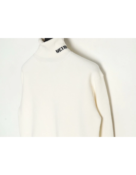 We11 Done simple LOGO letter jacquard turtleneck base sweater,We11done Sweatshirt,Sweatshirt,Buy cheap clothing haul France