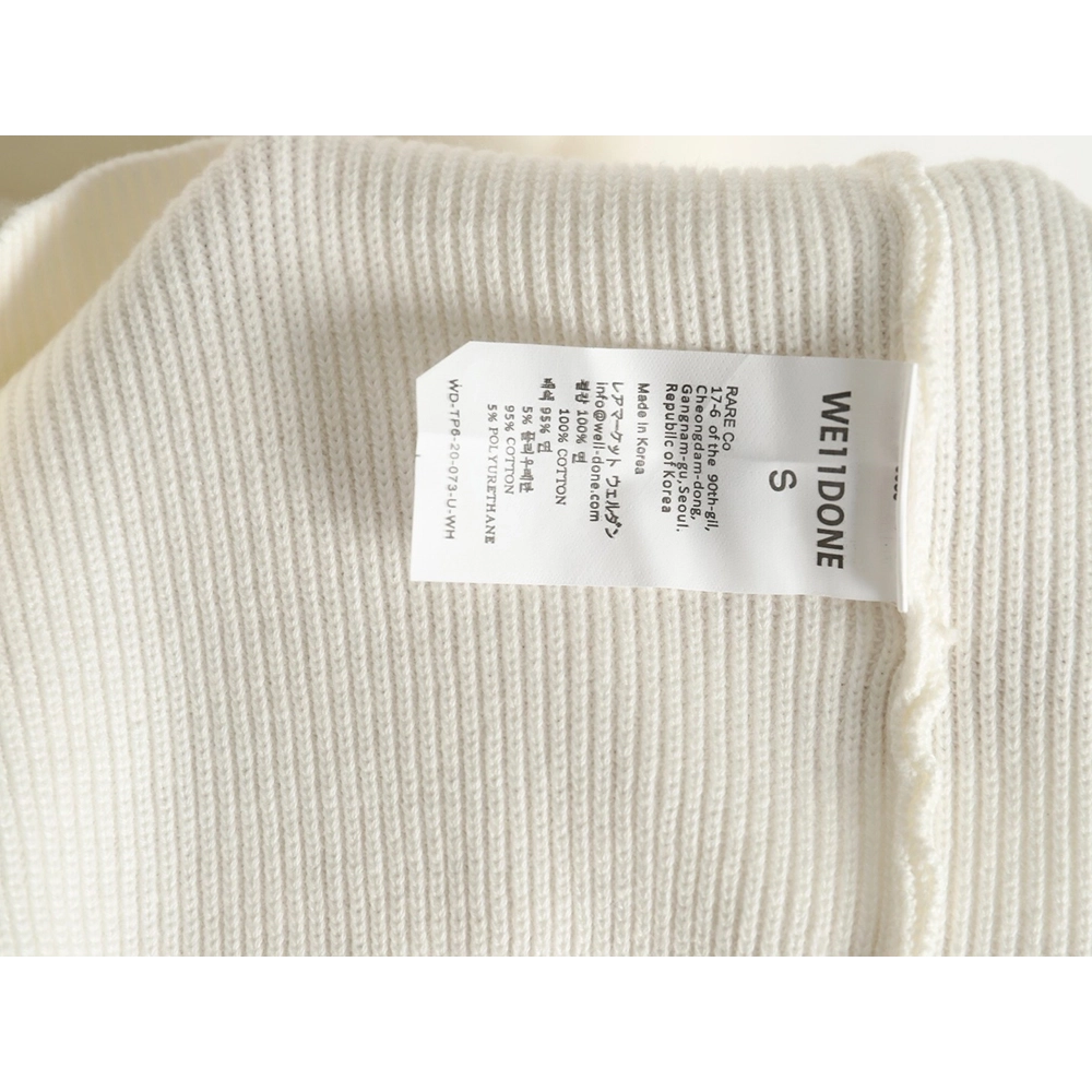 We11 Done simple LOGO letter jacquard turtleneck base sweater,We11done Sweatshirt,Sweatshirt,Buy cheap clothing haul France
