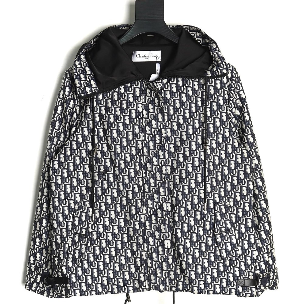 Dior all over print monogram jacquard zipper hooded jacket,Dior Jacket,Jacket,Buy cheap clothing haul France