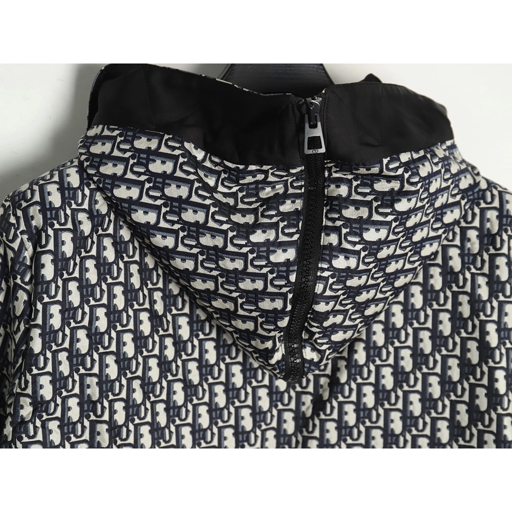 Dior all over print monogram jacquard zipper hooded jacket,Dior Jacket,Jacket,Buy cheap clothing haul France