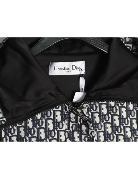 Dior all over print monogram jacquard zipper hooded jacket,Dior Jacket,Jacket,Buy cheap clothing haul France