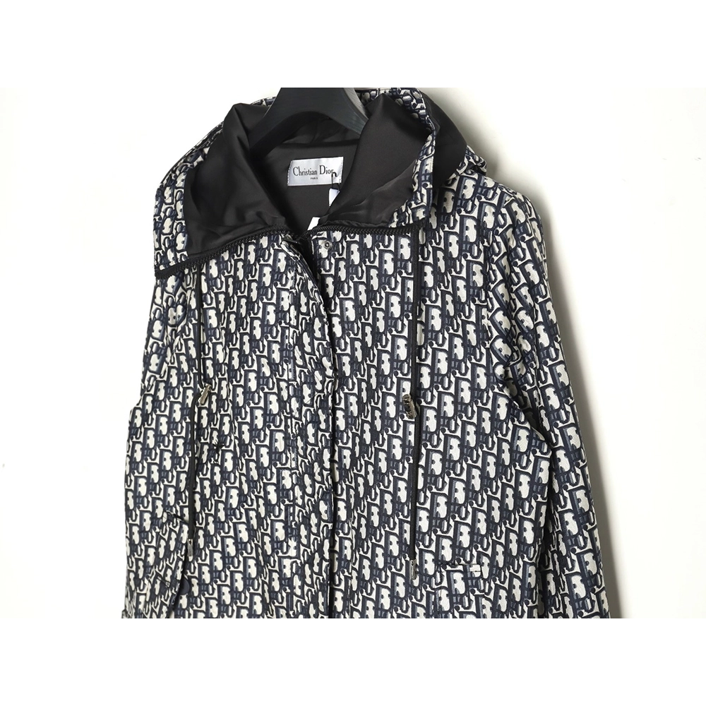 Dior all over print monogram jacquard zipper hooded jacket,Dior Jacket,Jacket,Buy cheap clothing haul France