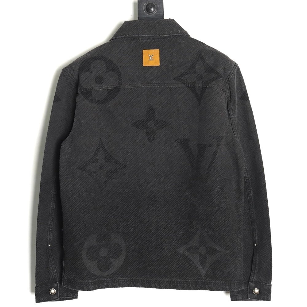 Louis Vuitton dark pattern presbyopic logo twill denim jacket,Louis Vuitton Jacket,Jacket,Buy cheap clothing haul France