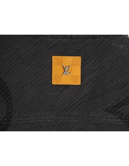 Louis Vuitton dark pattern presbyopic logo twill denim jacket,Louis Vuitton Jacket,Jacket,Buy cheap clothing haul France