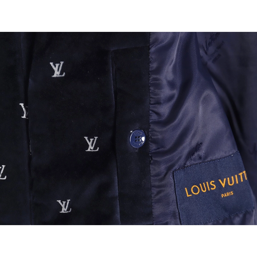 Louis Vuitton all over print velvet cotton jacket,Louis Vuitton Jacket,Jacket,Buy cheap clothing haul France