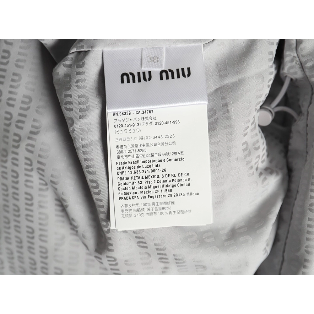 Miu Miu jacquard all over print lapel down jacket,Miu Miu Jacket,Jacket,Buy cheap clothing haul France