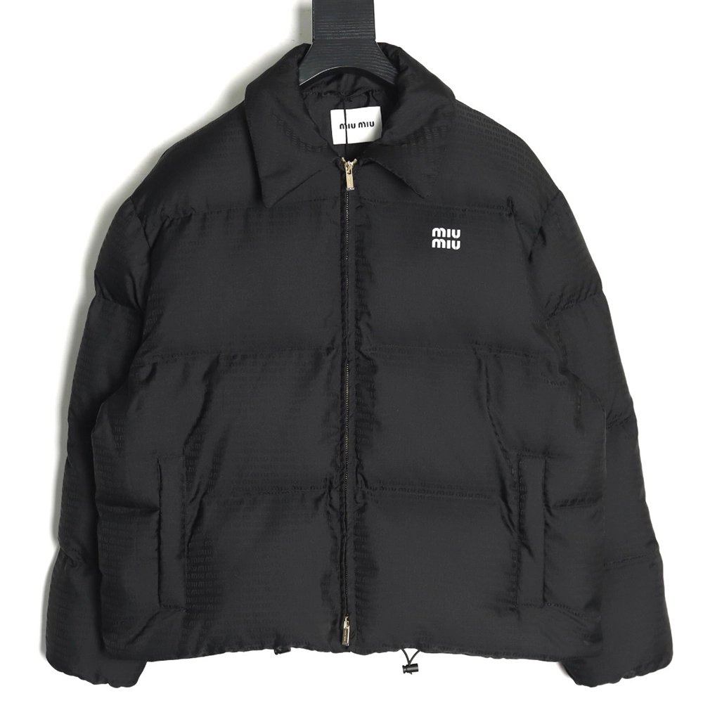 Miu Miu jacquard all over print lapel down jacket,Miu Miu Jacket,Jacket,Buy cheap clothing haul France