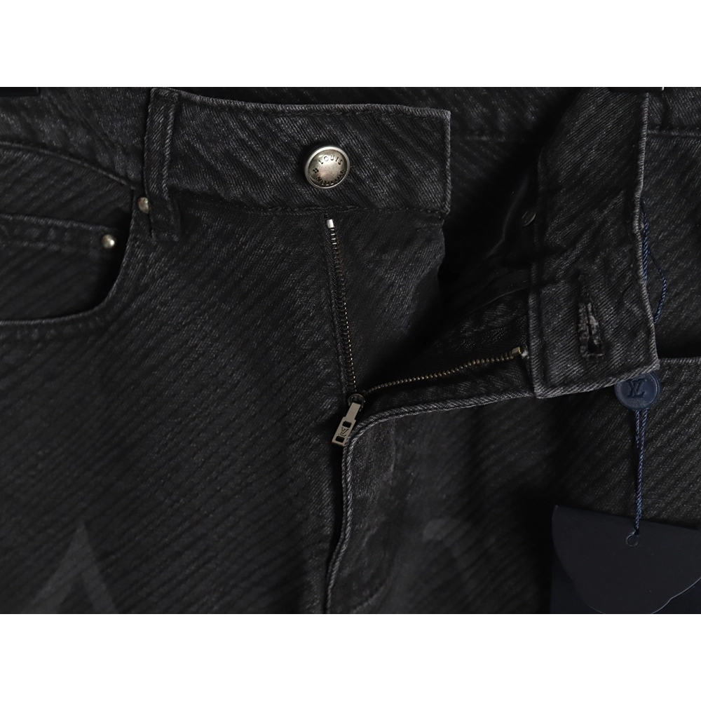 Louis Vuitton dark pattern presbyopic logo twill jeans,Louis Vuitton Jeans,CASUAL PANTS,Buy cheap clothing haul France