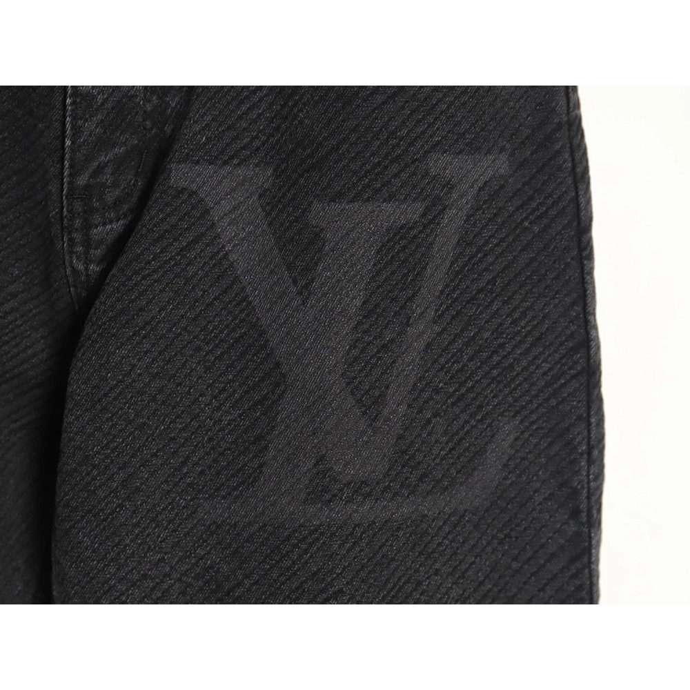 Louis Vuitton dark pattern presbyopic logo twill jeans,Louis Vuitton Jeans,CASUAL PANTS,Buy cheap clothing haul France