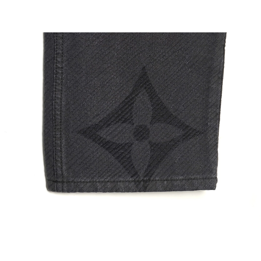 Louis Vuitton dark pattern presbyopic logo twill jeans,Louis Vuitton Jeans,CASUAL PANTS,Buy cheap clothing haul France