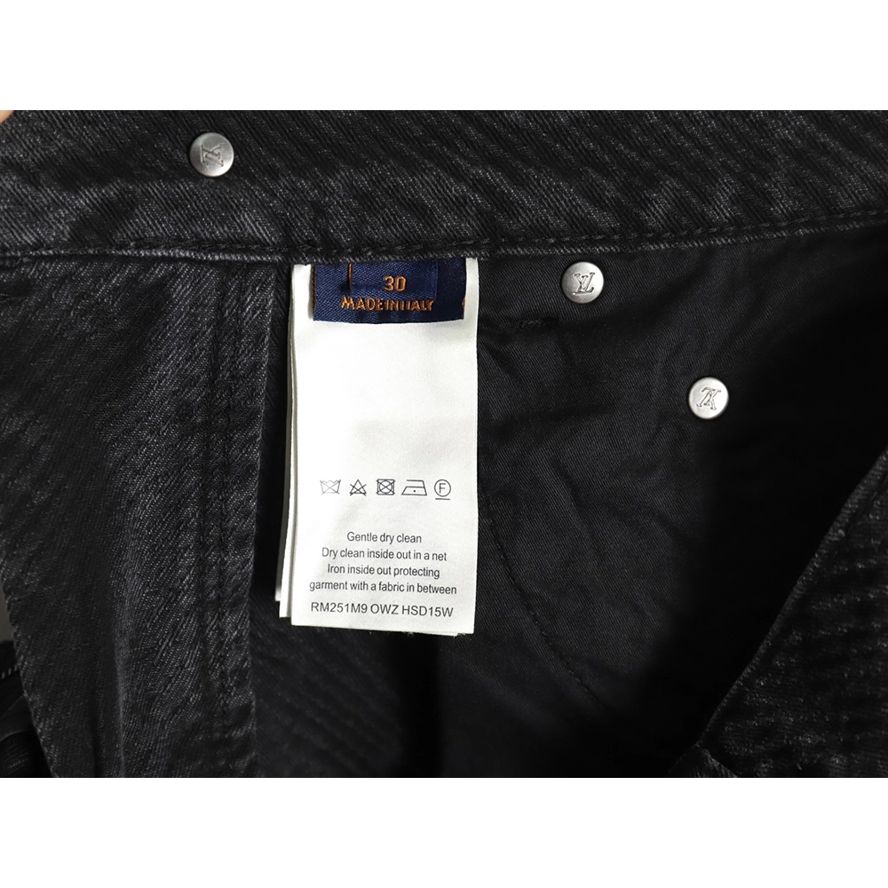 Louis Vuitton dark pattern presbyopic logo twill jeans,Louis Vuitton Jeans,CASUAL PANTS,Buy cheap clothing haul France