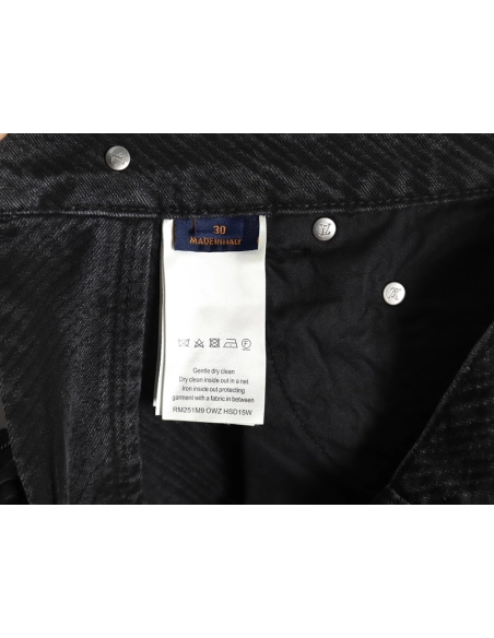 Louis Vuitton dark pattern presbyopic logo twill jeans,Louis Vuitton Jeans,CASUAL PANTS,Buy cheap clothing haul France