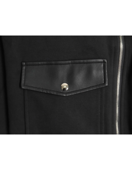 Loewe patchwork leather lapel jacket,Loewe Jacket,Sweatshirt,Buy cheap clothing haul France