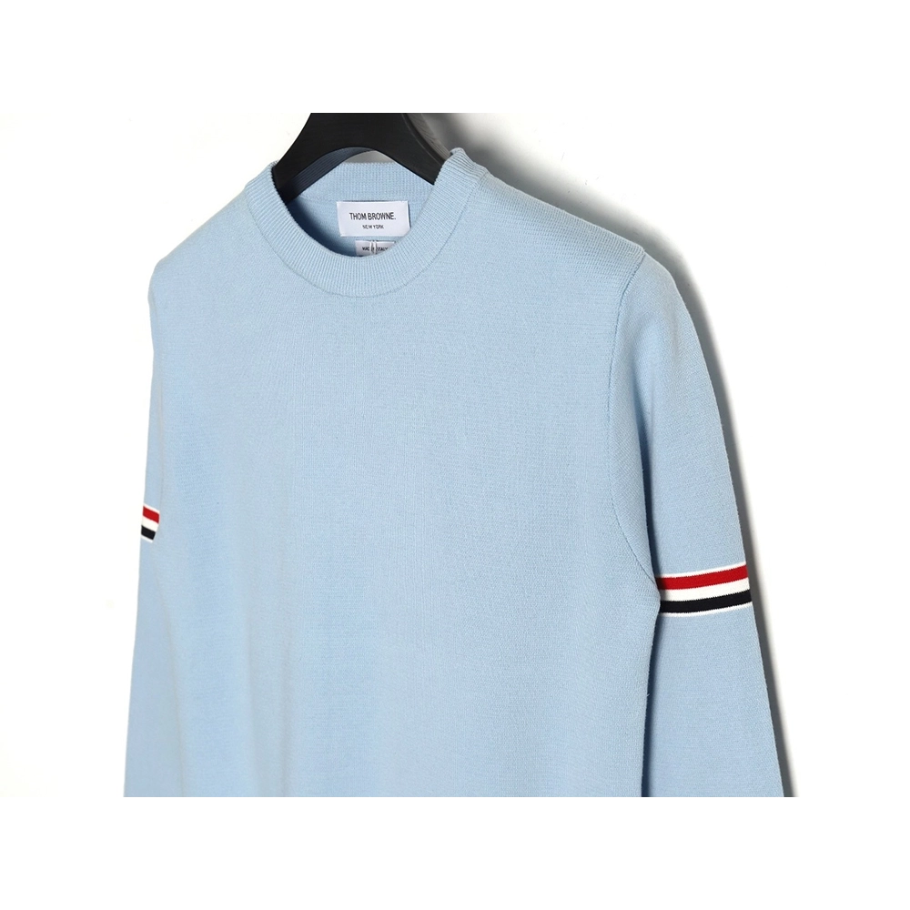 Thom Browne Double Sleeve Web Band Crew Neck Sweater,Thom Browne,TB-03241215