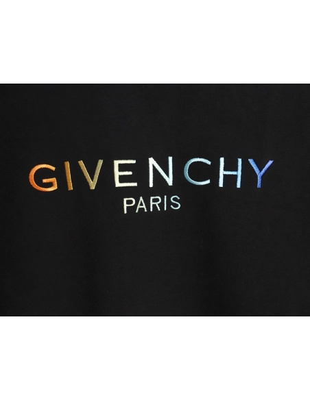 Givenchy rainbow gradient embroidered crewneck sweatshirt,Givenchy,GVC-16241215