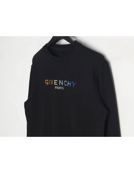 Givenchy rainbow gradient embroidered crewneck sweatshirt,Givenchy,GVC-16241215