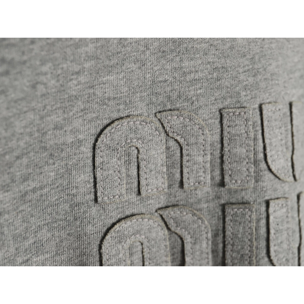 Miu Miu Embroidered Cotton Long Sleeve TShirt,Miu Miu,MIU-06241215