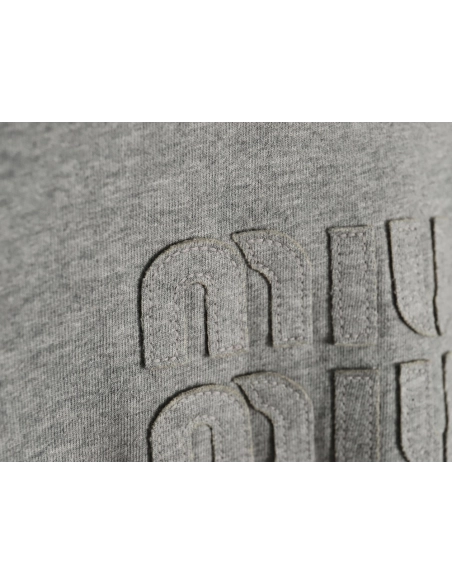 Miu Miu Embroidered Cotton Long Sleeve TShirt,Miu Miu,MIU-06241215