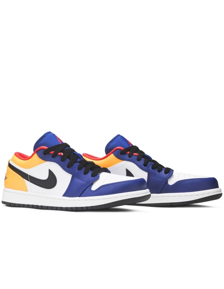 AIR JORDAN 1 LOW WHITE DEEP ROYAL BLUE 553558 123,AIR JORDAN 1 LOW,Air Jordan