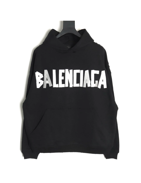 Balenciaga Textured paper Tape Hoodie,Balenciaga,BLCG-10241215