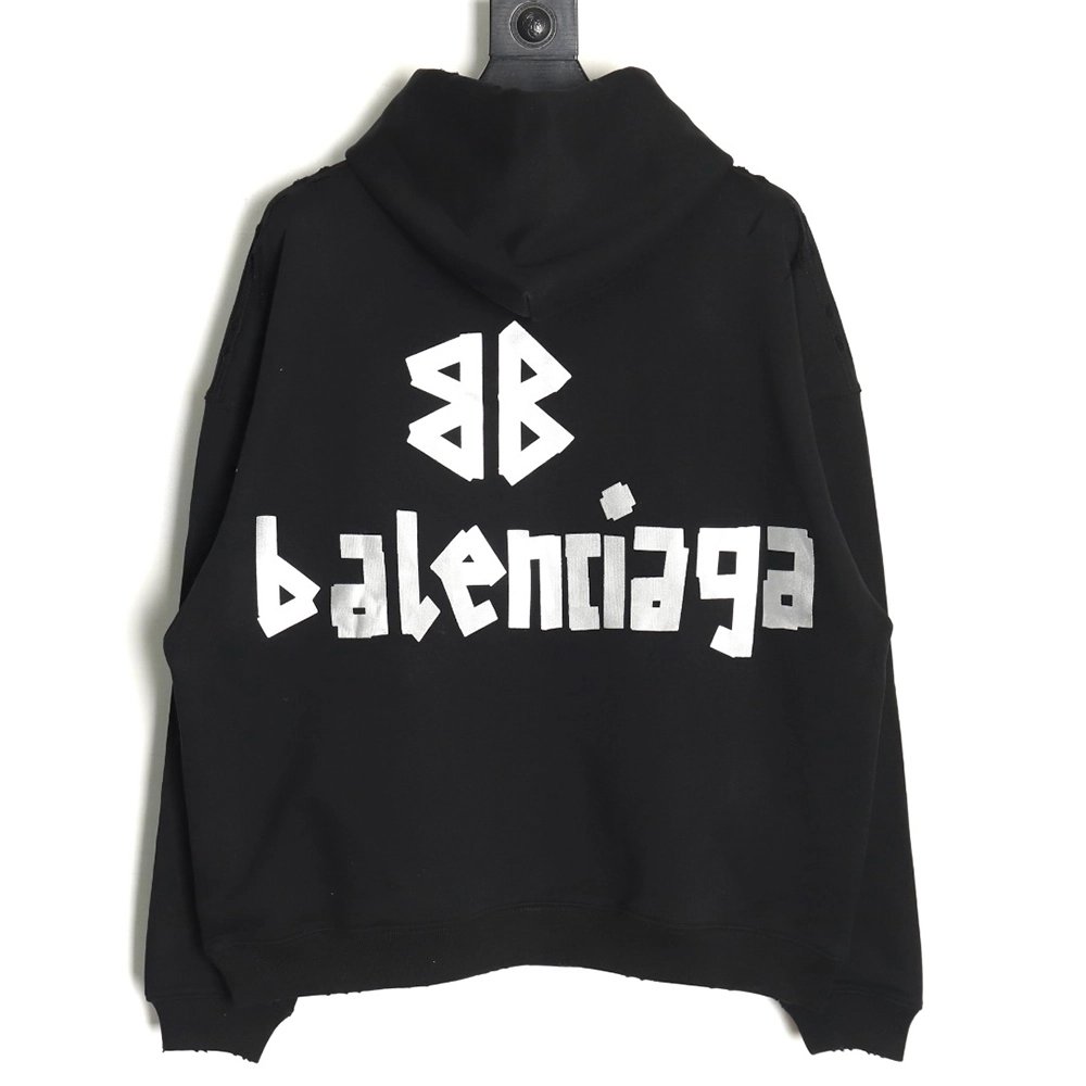 Balenciaga Textured paper Tape Hoodie,Balenciaga,BLCG-10241215
