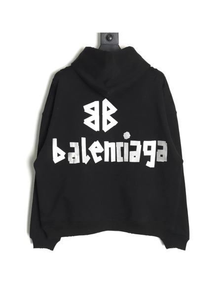 Balenciaga Textured paper Tape Hoodie,Balenciaga,BLCG-10241215